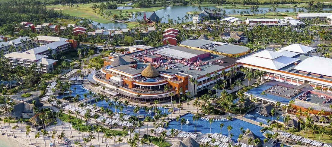 Aerial photo of the tournament headquarters hotel